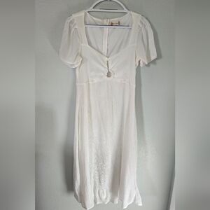 Altr'd State White Keyhole Dress Size Large